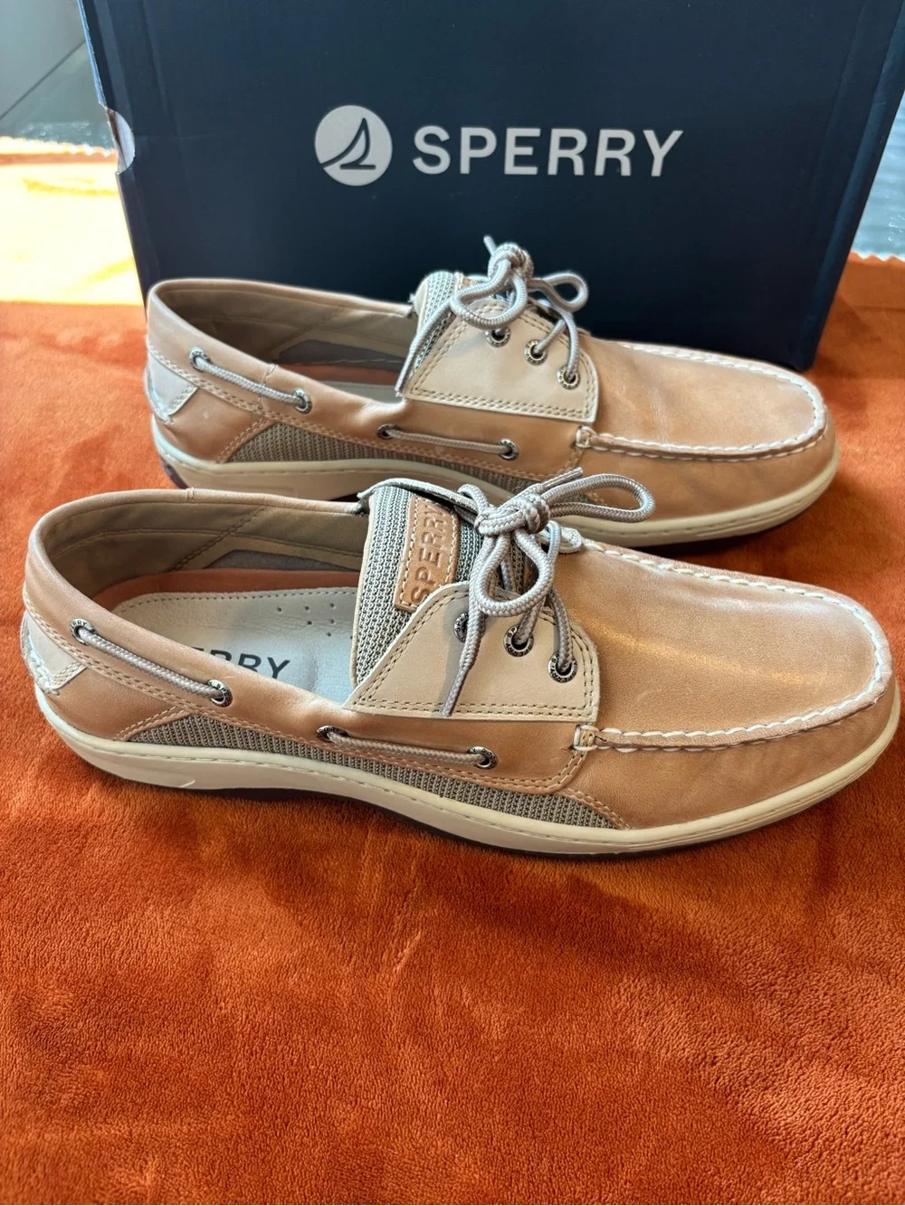 Sperry Men’s Light Brown Leather Boat Shoes